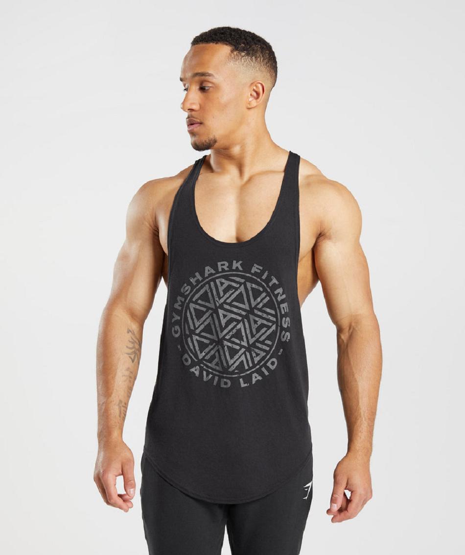 Gymshark Gs X David Laid Muške Stringers Crne | HR 2573FDN